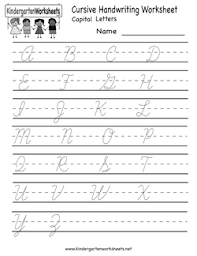 Free Kindergarten Writing Worksheets Learning To Write The Alphabet Cursive Handwriting Worksheets Handwriting Worksheets Teaching Cursive
