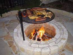 Pin By Renee Wampler On Rv Life Fire Pit Cooking Fire Pit Grill Backyard Fire