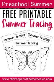 Kids will practice tracing numbers, counting, simple addition, simple subtraction, cut and paste, coloring and more with these free math activity worksheets pack. Free Printable Tracing Summer Preschool Worksheets The Keeper Of The Memories