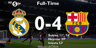 Real Madrid 0 4 Barcelona Real Madrid Lional Messi Iniesta