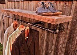It has a pulley system on the clothesline to make hanging your clothes up and taking them down a little easier. Clothes Rack To Make Yourself From Repurposed Scaffolding Tubes Planks