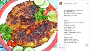 ½ sendok teh gula pasir. Resep Makan Enak Pakai Ikan Bakar Nila Bumbu Padang