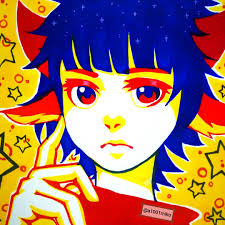 Add a new smooth layer over the blue, using magenta, to make a light purple. Monokuro Neko On Twitter Rhynettttteeee Assignment N Stuff Using Primary Colors Art Traditionalart Girls Potrait Color Draw Drawing Artist Artistsoninstagram Anime Animeart Girl Doodle Brush Lineart Colorful Animegirl