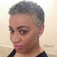 Cute Grey Twa Natural Gray Hair Natural Hair Styles Grey Hair Inspiration