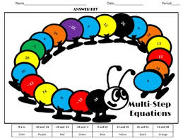 Geometry (12 activities) pythagorean theorem. Solving Multi Step Equations Color By Number By 4 The Love Of Math