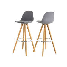 Authentification de pièces.sculptural et minimaliste assise d'appoint de fabrication scandinave. Tabouret De Bar Type Scandinave Hann Pieds Chene Coque Plastique