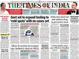 With 41,506 people testing positive for coronavirus infection in a day, india's total. Covid 19 Impact On Print Media Will Be Low Kpmg Report India News Times Of India