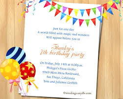 If you're looking for free birthday invitations, skip the diy printable birthday invitation, and send stunning designs that scream happy birthday for free online. 7th Birthday Party Invitation Wording Wordings And Messages