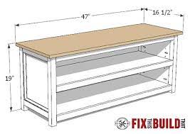 It gives you a space to sit and put on your shoes, or the little ones shoes, and also to set items when coming into the house. Diy Entryway Shoe Storage Bench Fixthisbuildthat