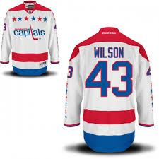 Then for a new alternate, put their current shoulder patch on. Tom Wilson Washington Capitals Reebok Premier Alternate Jersey White