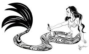 Black And White Mermaid Drawing Mermaid Black And White Drawing Images Amp Pictures Becuo Black And White Drawing Mermaid Drawings Drawings