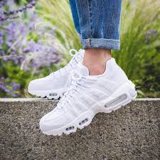 Nike Air Max 95 X Triple White Https Tumblr Com Zrlnzd2nbzstt Nike Air Max Nike Air Max 95 Black Nike Shoes
