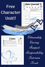 A Complete Unit On Character Counts The 6 Pillars Of Character Free Worksheets Characterworkshee Writing Worksheets Character Education 6 Traits Of Writing
