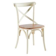Chaise bistrot en bois naturel vical home. Chaise Bistrot Blanche Creme Brieuc Chaises Pier Import