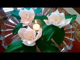 Paper Flower Magnolia Paper Flowers Paper Flower Video Paper Flower Tutorial