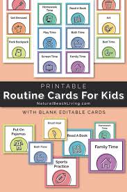 Please don't let the word preschool cloud your opinion of this. Free Printable Home Routine Cards For A Visual Schedule Homeschool Giveaways