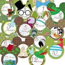 Pin By Shelby Anderson On Baby Peter Pan Items Newborn Shower Gifts Onesie Stickers Baby Monthly Milestones