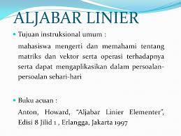 We did not find results for: Aljabar Linier Ppt Download