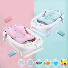 This baby bathtub is designed to keep little ones in an upright position during bath time so they're safe and secure. Baby Bath Tub Newborn Can Sit And Fold Portable Baby 0 6 Years Old Large Children Bathing Basin Bathtub Buy At The Price Of 17 86 In Aliexpress Com Imall Com