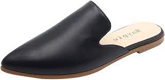Womens closed toe espadrilles mules shoes wedge sandals slip on backless slides loafers. Amazon Com Maypie Womens Flat Mules Closed Pointed Toe Slip On Loafer Slides Backless Shoes Mules Clogs
