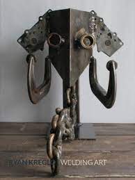 Large Oliphant Metal Art Welded Tool Art Metal Artwork