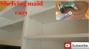 The problem we had to work around was the electrical outlet as well as a niche for the faucets on that wall. How To Install Cabinet Shelves Youtube