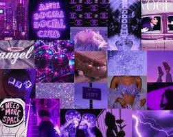 Purple aesthetic wallpaper collage 68+ best ideas #wallpaper. Kit De Collage De Pared De Colores Rosas De Neon Etsy Wall Collage Purple Wallpaper Iphone Photo Wall Collage