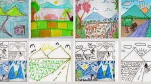 Gambar ini akan menjadi karya yang sangat cantik saat sudah diwarnai. Kenapa Anak Kecil Suka Menggambar Gunung Begini Penjelasannya Ilmupedia Co Id