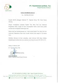 Saya berharap agar pihak tuan. Surat Permintaan Maaf In English