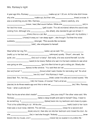 Mrs Ramsey S Night Mixed Tenses Worksheet Tenses English English Grammar Worksheets English Grammar