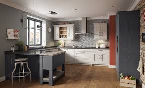 This wall color (which is in 60% of my house) is better homes and garden brand from walmart called partridge gray. Fitzroy Shaker Kitchens Kitchen Units Online