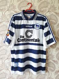 A simple name, hertha possesses great character. Hertha Home Football Shirt 1998 1999 Sponsored By Die Continentale