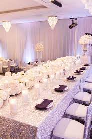 Shimmer Silver And Purple California Wedding Modwedding Purple And Silver Wedding Silver Wedding Decorations Purple Wedding Reception