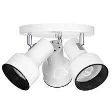 Why we love directional spotlights. Hampton Bay 3 Light White Ceiling Spotlight Ro101 The Home Depot