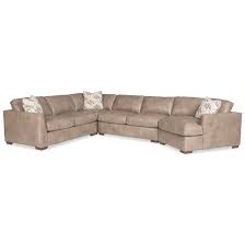 This is possibly the smallest 5 seat sectional currently available. Craftmaster L783950 Contemporary 5 Seat Leather Sectional Sofa With Raf Cuddler And Pillows Belfort Furniture Sectional Sofas