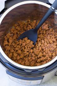 With the instant pot in sauté mode, lightly brown the seasoned turkey. Instant Pot Taco Meat From Frozen Or Fresh Kristine S Kitchen