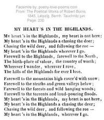 My Heart S In The Highlands By Robert Burns Memorized This Poem In School Scottish Poems Scottish Quotes Robert Burns