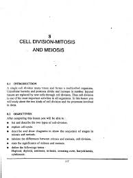 Dec 27, 2017 · the difference between mitosis and meiosis is in the process by which each form daughter cells from a parent cell. Bio 1 L 8 Cell Division Mitosis And Meiosis Pdf Pdf