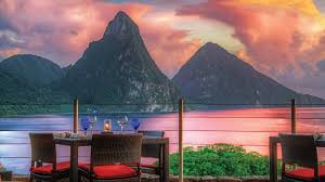 Lucia's only resort property with the iconic view of both the piti and gros piton mountains floating upon the caribbean sea. Beauty Beyond Words At St Lucia S Jade Mountain Travel Weekly