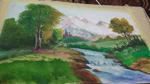 رسم منظر طبيعي art painting anime