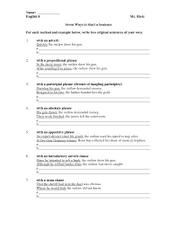 Image Result For Different Ways To Start A Sentence Worksheets Sentences Writing Phrase