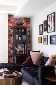 This Rental S Clever Ikea Hacks And Great Decor Are How You Successfully Distract From Beige Carpeting Budget Friendly Living Room Interior Design Ikea Hack Ideas