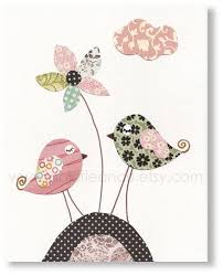 Love This French Artist On Etsy S Pieces For A Little Girls Room Baski Aplike Hayvan Resimleri