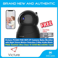 Free Same Day Delivery Victure Pc540 Fhd Wifi Ip Camera Baby Monitor Black Lazada Singapore