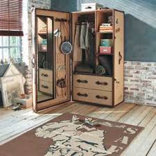 Wood And Jute Cloth Child S Closet W 80cm Maisons Du Monde Campaign Furniture Single Wardrobe Unique Furniture