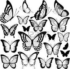 Set Of Butterflies Isolated On White Background In Vector Format Black Butterfly Tattoo Butterfly Clip Art Butterfly Tattoo