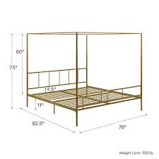 Oslo queen black canopy bed | cb2. Novogratz 4195249n Marion Canopy Bed King Gold Pricepulse