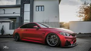 slammed bmw m4 on flowforged zp2 1 super deep concave in gloss metal wheel specs fr 8 5j x 20 et35 re 10j x 20 et45