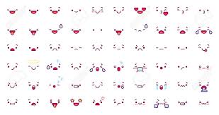 Cute Emoticon Emoji Faces Cartoon Kawaii Face Expression In Royalty Free Cliparts Vectors And Stock Illustration Image 151345324 #kawaii #kawaii cat #kawaii faces #cute animals #cute cats #cute #animals #kawaii donuts #cat donut #kawaii food. cute emoticon emoji faces cartoon kawaii face expression in