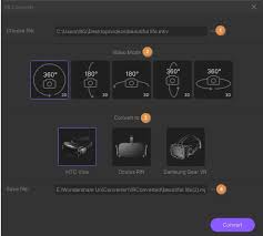 تحويل الفيديو إلى واقع إفتراضى برنامج Wondershare Uniconverter